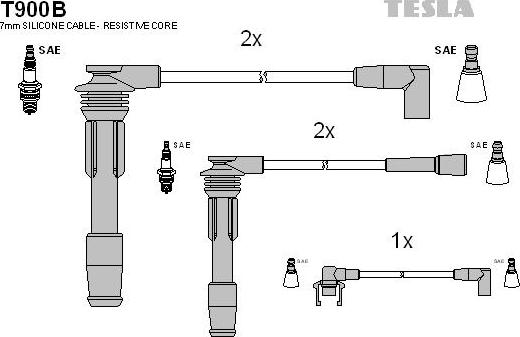 TESLA T900B - Set kablova za paljenje www.molydon.hr