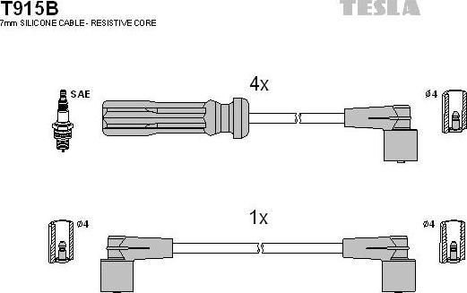 TESLA T915B - Set kablova za paljenje www.molydon.hr