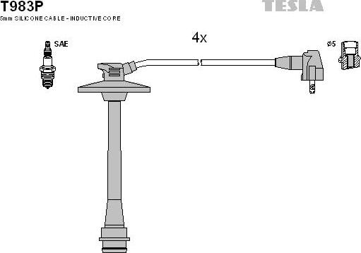 TESLA T983P - Set kablova za paljenje www.molydon.hr