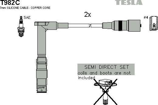 TESLA T982C - Set kablova za paljenje www.molydon.hr
