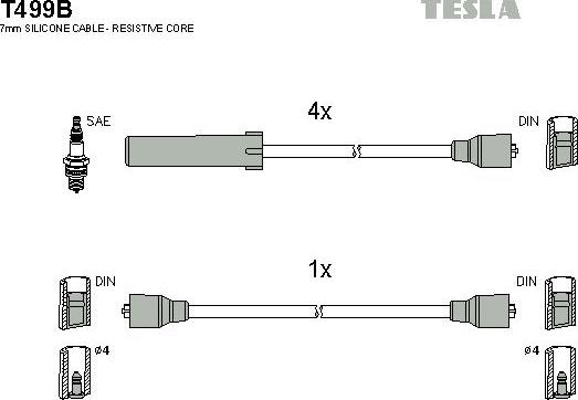 TESLA T499B - Set kablova za paljenje www.molydon.hr