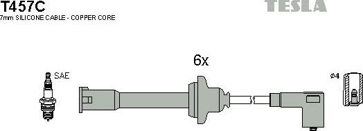 TESLA T457C - Set kablova za paljenje www.molydon.hr
