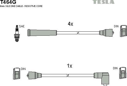 TESLA T464G - Set kablova za paljenje www.molydon.hr