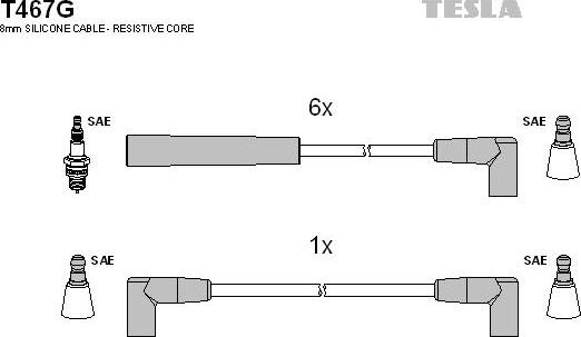 TESLA T467G - Set kablova za paljenje www.molydon.hr