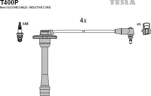 TESLA T400P - Set kablova za paljenje www.molydon.hr