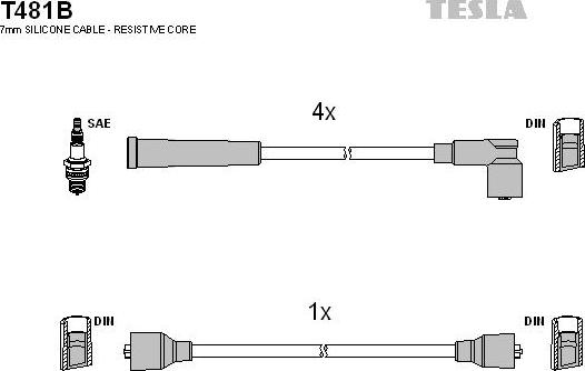 TESLA T481B - Set kablova za paljenje www.molydon.hr