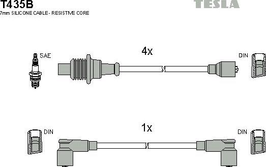 TESLA T435B - Set kablova za paljenje www.molydon.hr