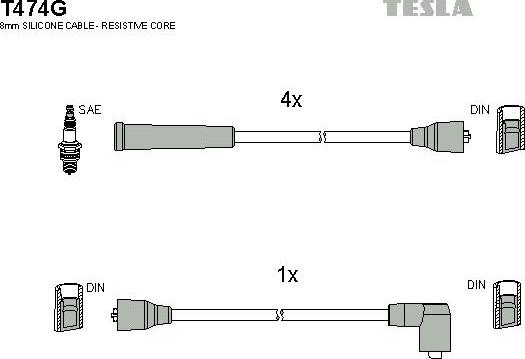 TESLA T474G - Set kablova za paljenje www.molydon.hr