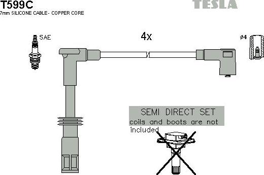 TESLA T599C - Set kablova za paljenje www.molydon.hr