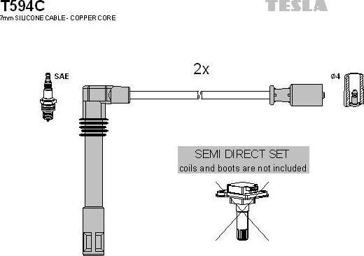 TESLA T594C - Set kablova za paljenje www.molydon.hr