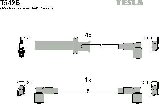 TESLA T542B - Set kablova za paljenje www.molydon.hr
