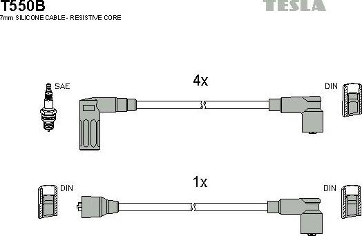 TESLA T550B - Set kablova za paljenje www.molydon.hr