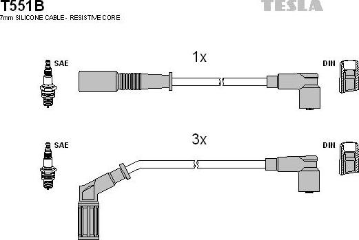 TESLA T551B - Set kablova za paljenje www.molydon.hr