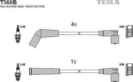 TESLA T560B - Set kablova za paljenje www.molydon.hr