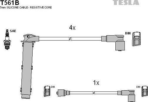 TESLA T561B - Set kablova za paljenje www.molydon.hr