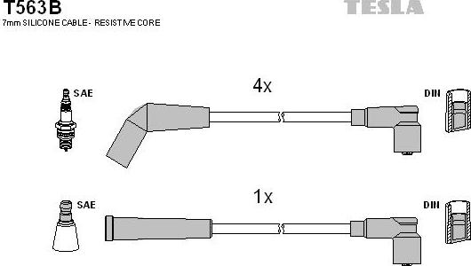 TESLA T563B - Set kablova za paljenje www.molydon.hr