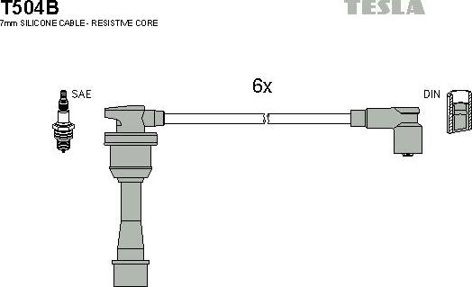 TESLA T504B - Set kablova za paljenje www.molydon.hr