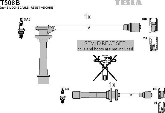 TESLA T508B - Set kablova za paljenje www.molydon.hr