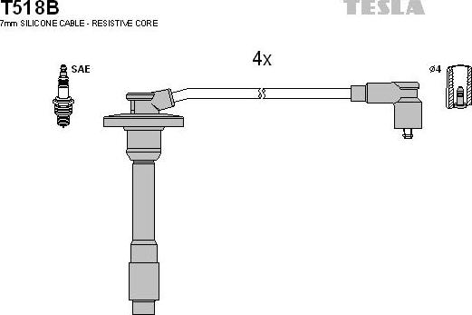 TESLA T518B - Set kablova za paljenje www.molydon.hr