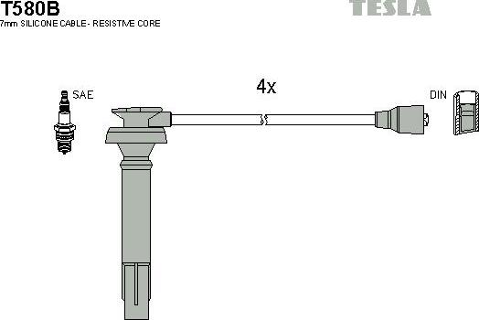 TESLA T580B - Set kablova za paljenje www.molydon.hr