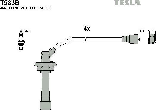 TESLA T583B - Set kablova za paljenje www.molydon.hr