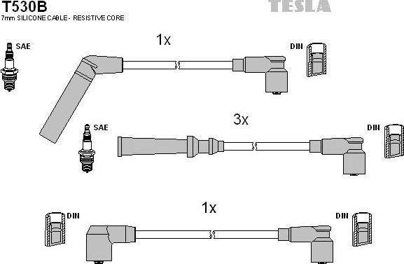 TESLA T530B - Set kablova za paljenje www.molydon.hr