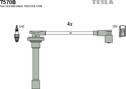 TESLA T570B - Set kablova za paljenje www.molydon.hr