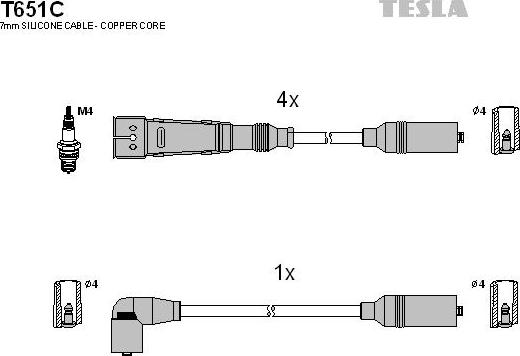 TESLA T651C - Set kablova za paljenje www.molydon.hr