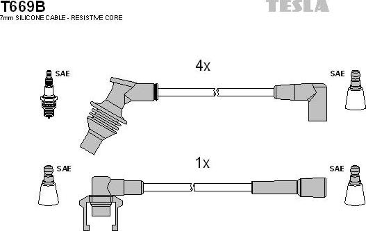 TESLA T669B - Set kablova za paljenje www.molydon.hr