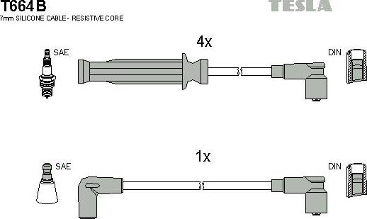 TESLA T664B - Set kablova za paljenje www.molydon.hr