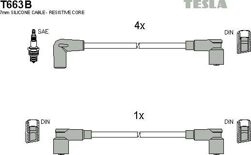 TESLA T663B - Set kablova za paljenje www.molydon.hr