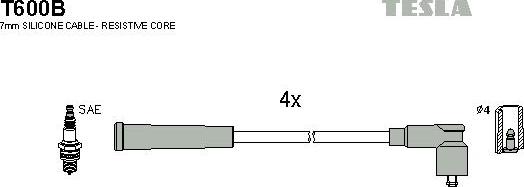 TESLA T600B - Set kablova za paljenje www.molydon.hr