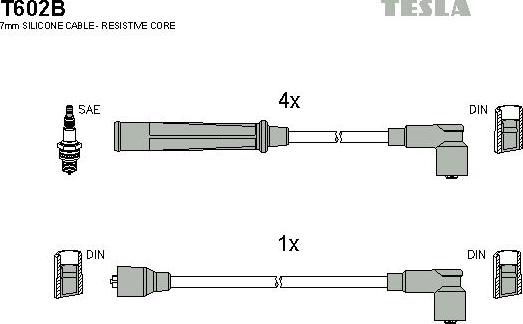 TESLA T602B - Set kablova za paljenje www.molydon.hr