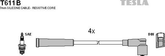 TESLA T611B - Set kablova za paljenje www.molydon.hr