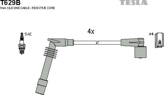 TESLA T629B - Set kablova za paljenje www.molydon.hr