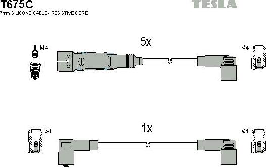 TESLA T675C - Set kablova za paljenje www.molydon.hr