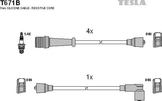 TESLA T671B - Set kablova za paljenje www.molydon.hr