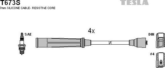 TESLA T673S - Set kablova za paljenje www.molydon.hr