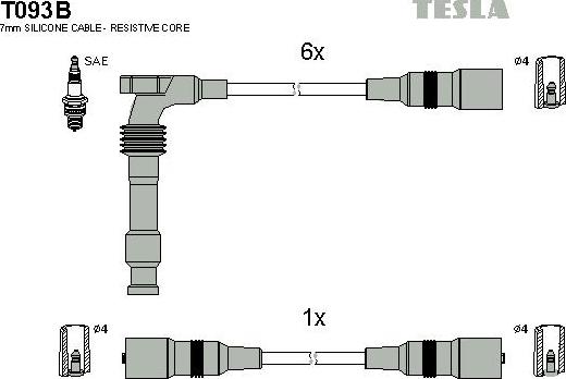 TESLA T093B - Set kablova za paljenje www.molydon.hr