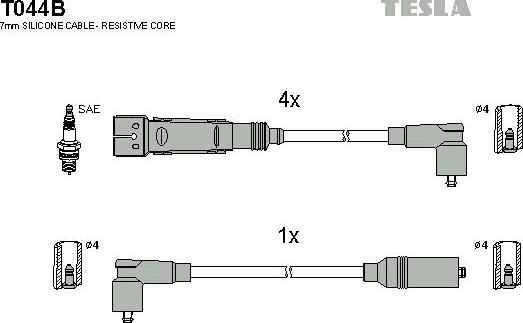 TESLA T044B - Set kablova za paljenje www.molydon.hr