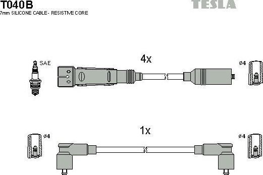 TESLA T040B - Set kablova za paljenje www.molydon.hr