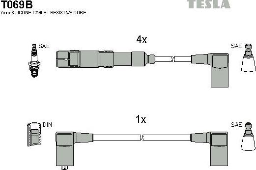 TESLA T069B - Set kablova za paljenje www.molydon.hr