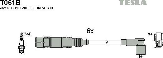 TESLA T061B - Set kablova za paljenje www.molydon.hr