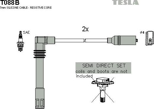 TESLA T088B - Set kablova za paljenje www.molydon.hr