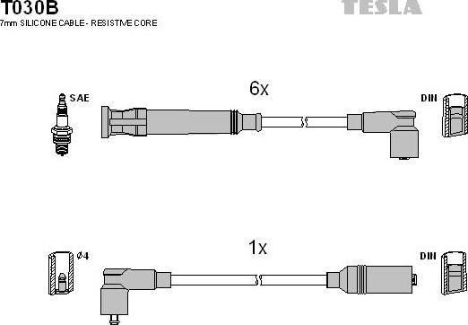 TESLA T030B - Set kablova za paljenje www.molydon.hr