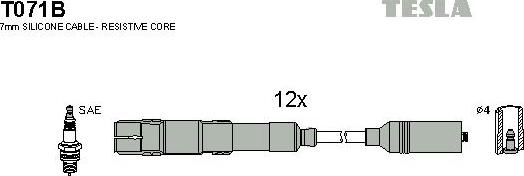 TESLA T071B - Set kablova za paljenje www.molydon.hr