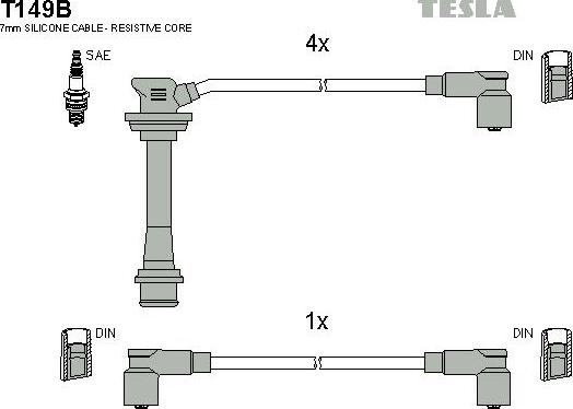 TESLA T149B - Set kablova za paljenje www.molydon.hr