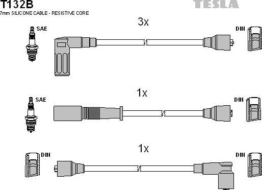 TESLA T132B - Set kablova za paljenje www.molydon.hr