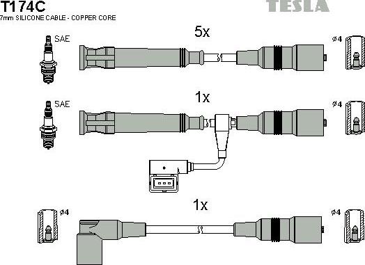 TESLA T174C - Set kablova za paljenje www.molydon.hr