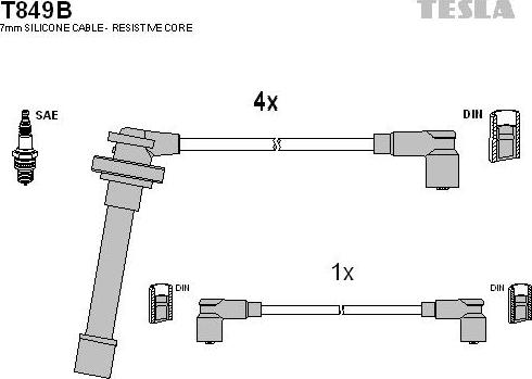 TESLA T849B - Set kablova za paljenje www.molydon.hr